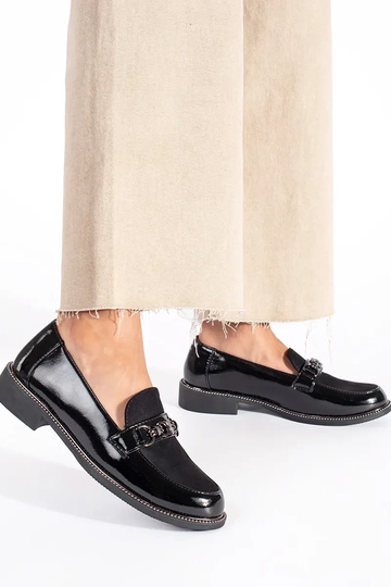 Czarne eleganckie mokasyny... 2