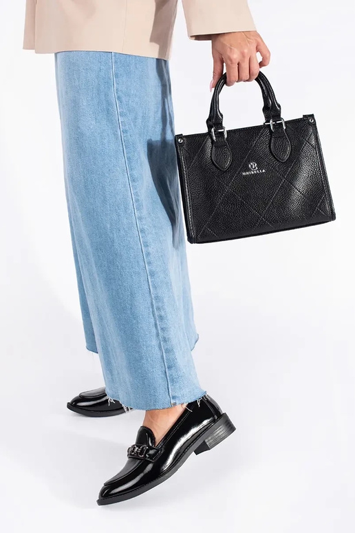 Lakierowane czarne mokasyny damskie Lakierowane czarne mokasyny damskie