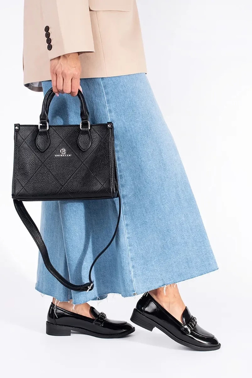 Lakierowane czarne mokasyny damskie Lakierowane czarne mokasyny damskie