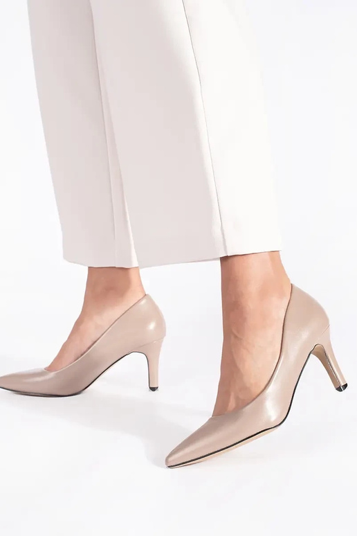 The classic model elegant beige High...