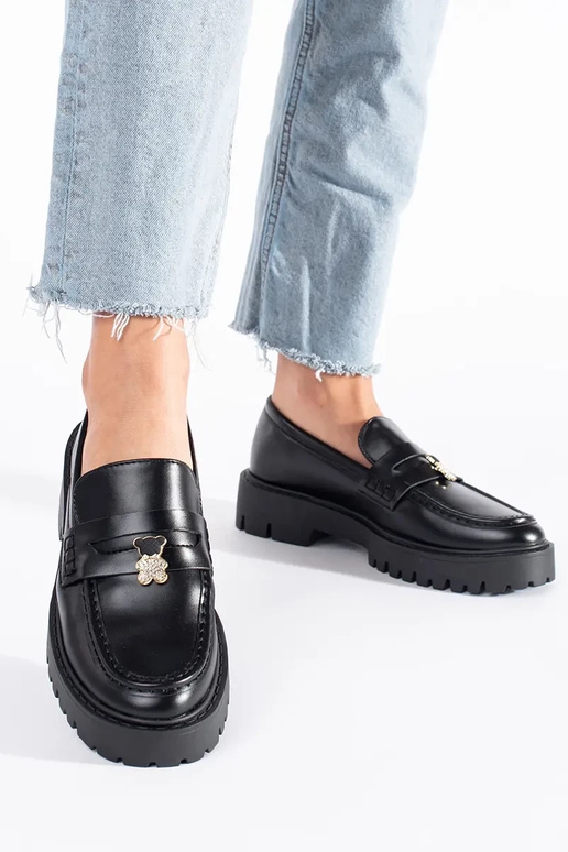 black INomens moccasins Inith platform black INomens moccasins Inith platform