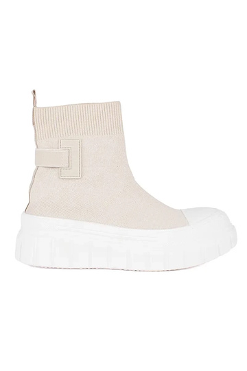 ivory high platform boots