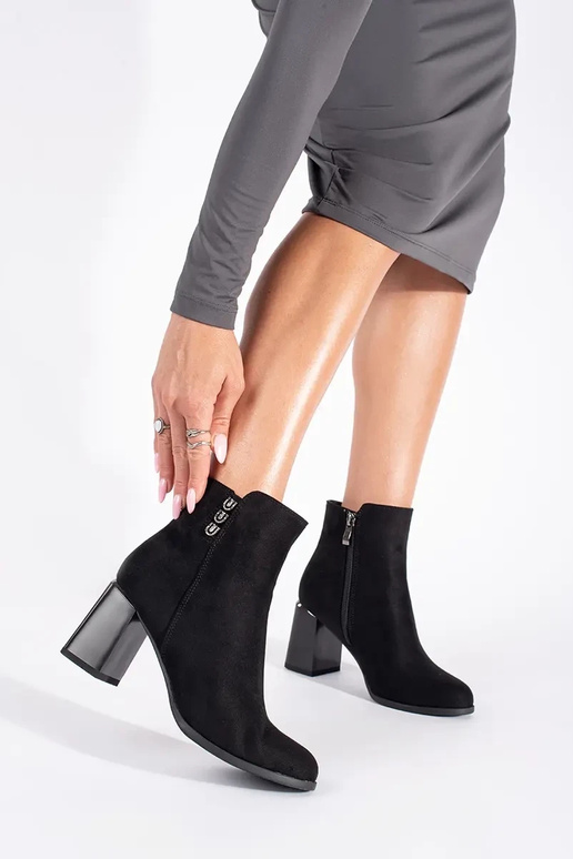 of suede black ankle boots