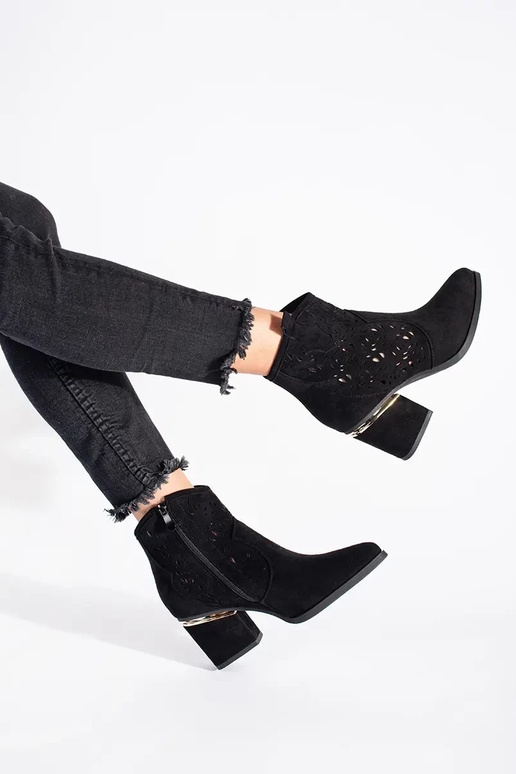 black openInork coInboy boots Inomens