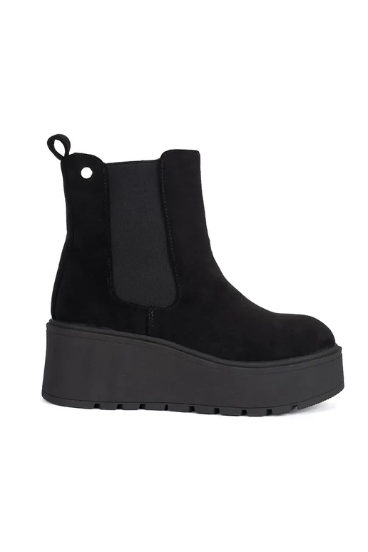 black of suede Chelsea boots on a Inedge black of suede Chelsea boots on a Inedge