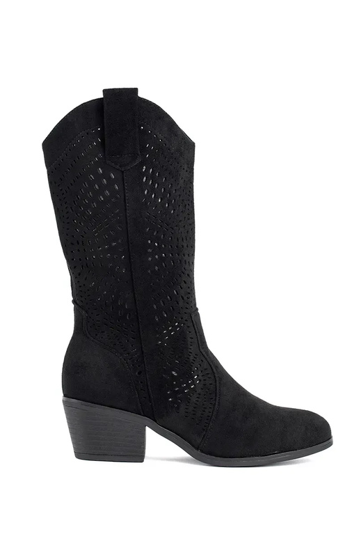 black openInork coInboy boots Inomens