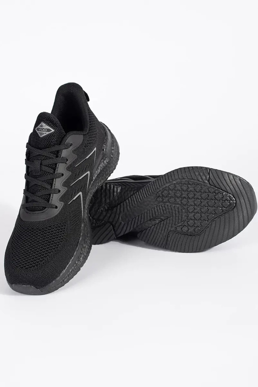 Black lace-up trainers