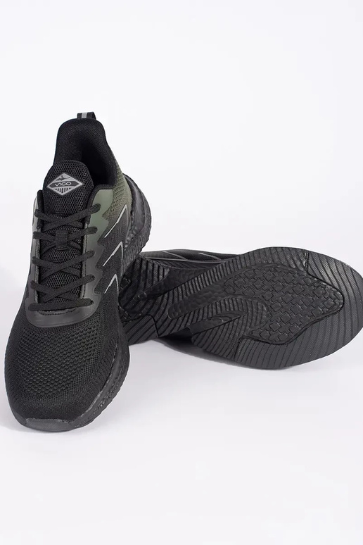 Czarno-zielone lekkie buty sportowe...