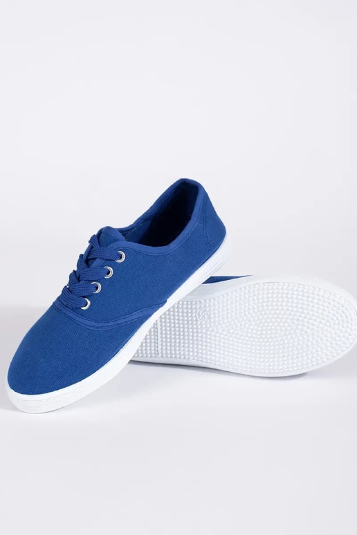 Blue lace-up shoes for children