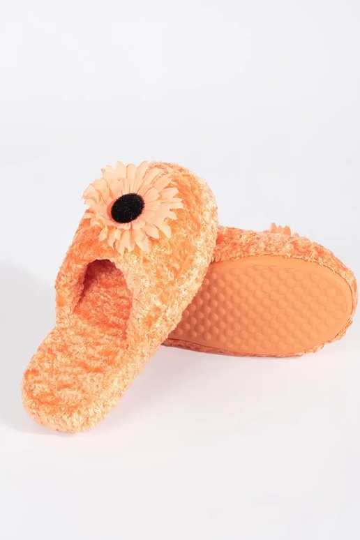 Children's slippers in orange with...