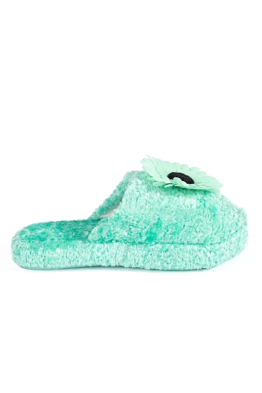 Kids slippers in green with...