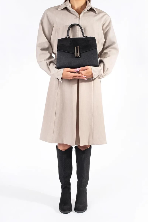 Czarna elegancka torebka listonoszka