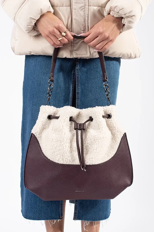 Ciemnobrązowa torebka damska z...