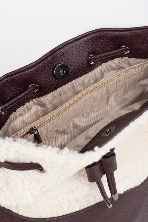 Ciemnobrązowa torebka damska z...