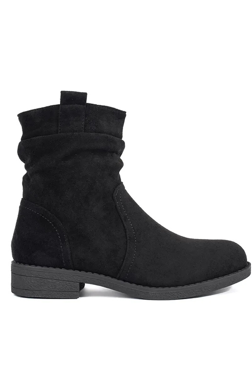 Black suede cowboy style boots