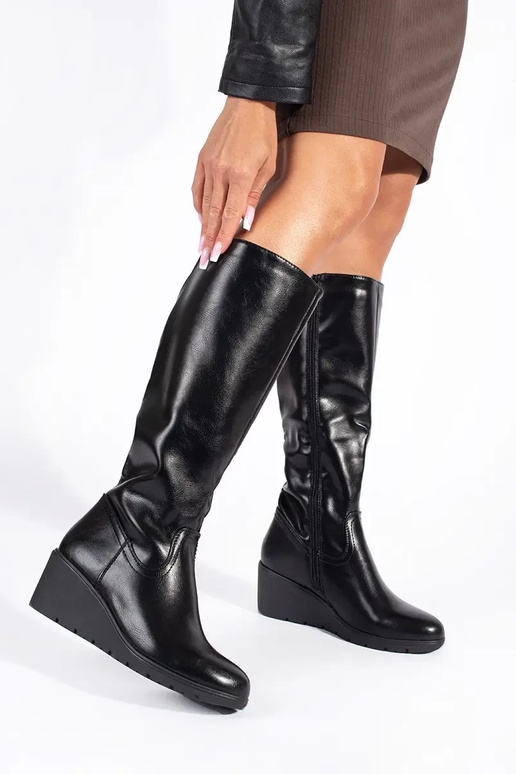 black wedge boots black wedge boots