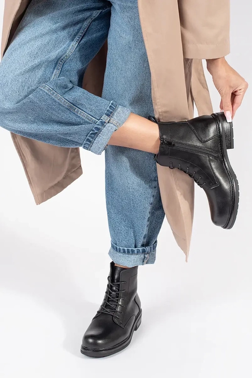 Sergio Leone women's leather lace-up...