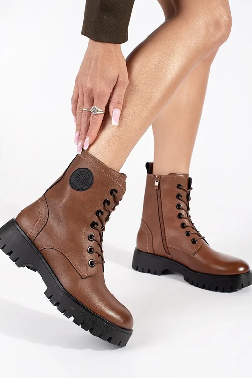 Sergio Leone women's brown lace-up... Sergio Leone women's brown lace-up...