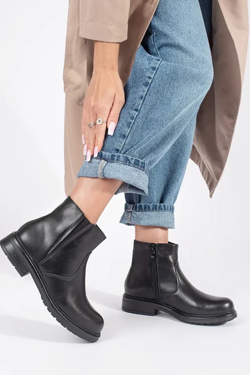 Black Leather Chelsea Flat... 2