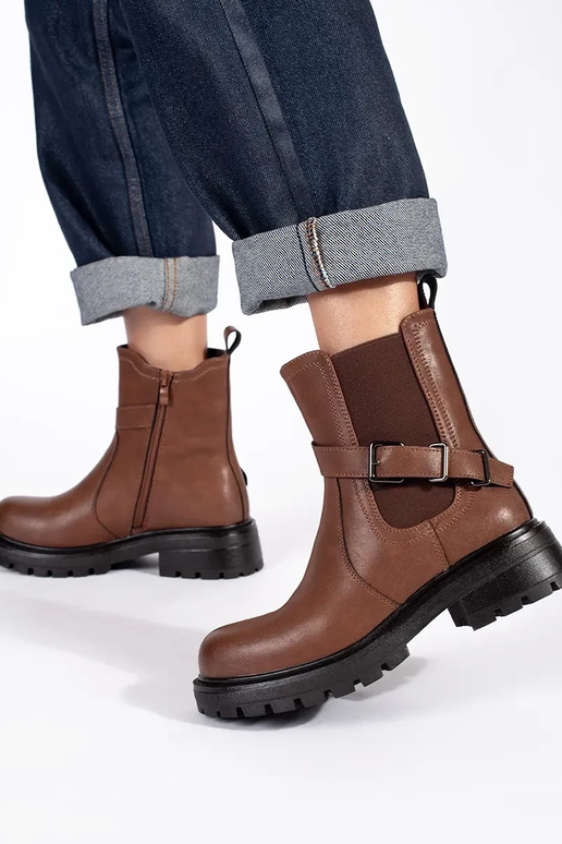 brown leather Women's shoes with... brown leather Women's shoes with...