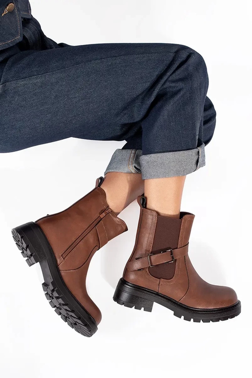 brown leather Women's shoes with... brown leather Women's shoes with...