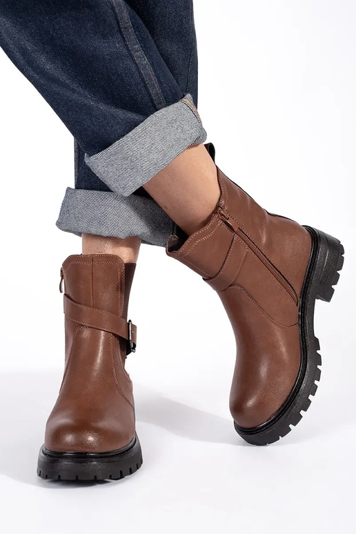 brown leather Women's shoes with... brown leather Women's shoes with...