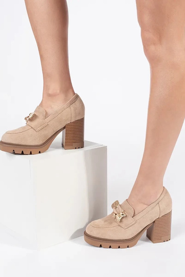 Women's suede sand-coloured... 2