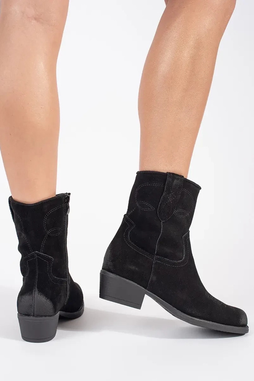 Black leather cowboy boots Sergio Leone Black leather cowboy boots Sergio Leone