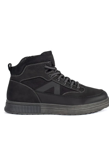 Black men's winter boots