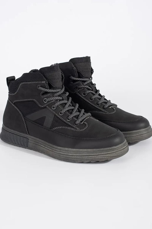 Black men's winter boots