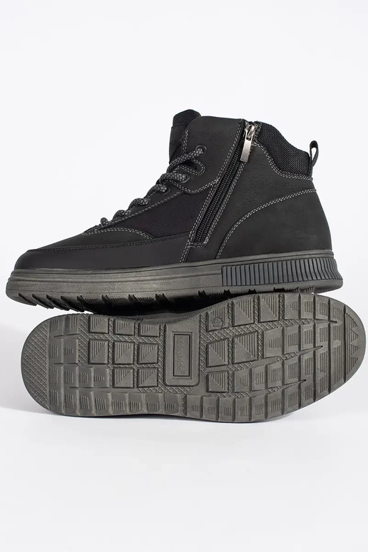 Black men's winter boots