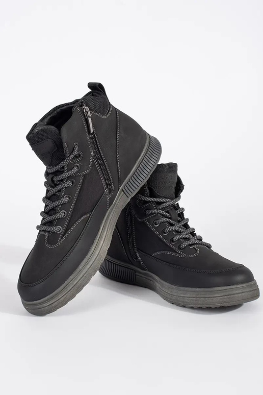 Black men's winter boots