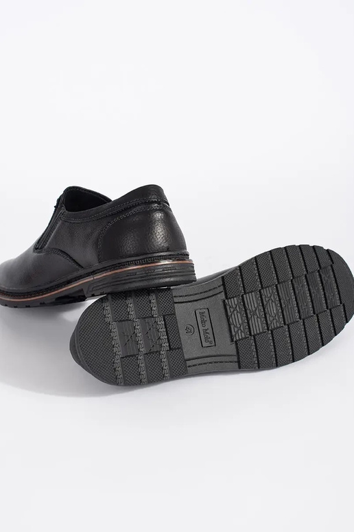 Black fastening sneakers