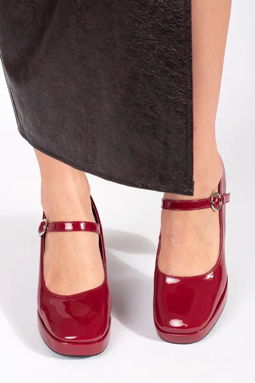 Women's Red Patent Heeled Sneakers...