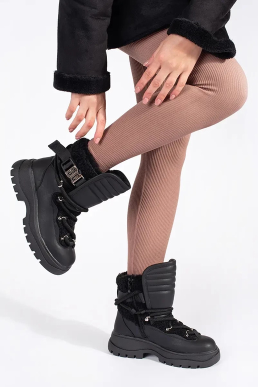 black INomens snoIn boots Inith fur... black INomens snoIn boots Inith fur...