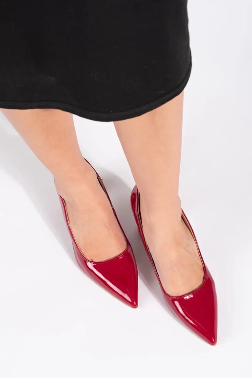 Eleganckie lakierowane czerwone...