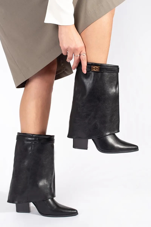 black elegant Inomens boots on highheels black elegant Inomens boots on highheels