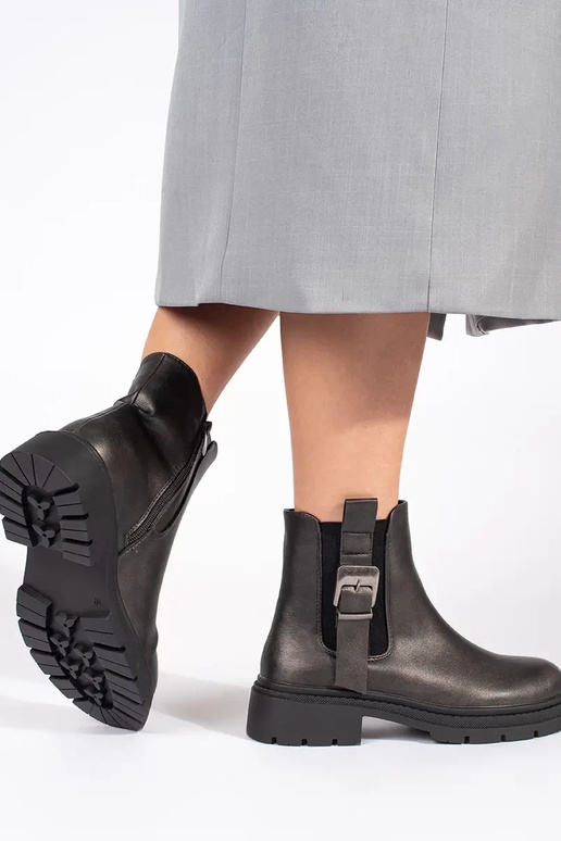 Dark brown shoes with buckles Dark brown shoes with buckles