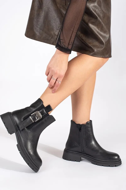 Black shoes with buckles Black shoes with buckles