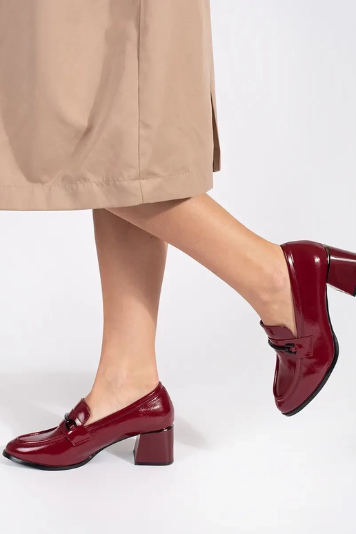 burgundy shoes Inomens moccasins on...