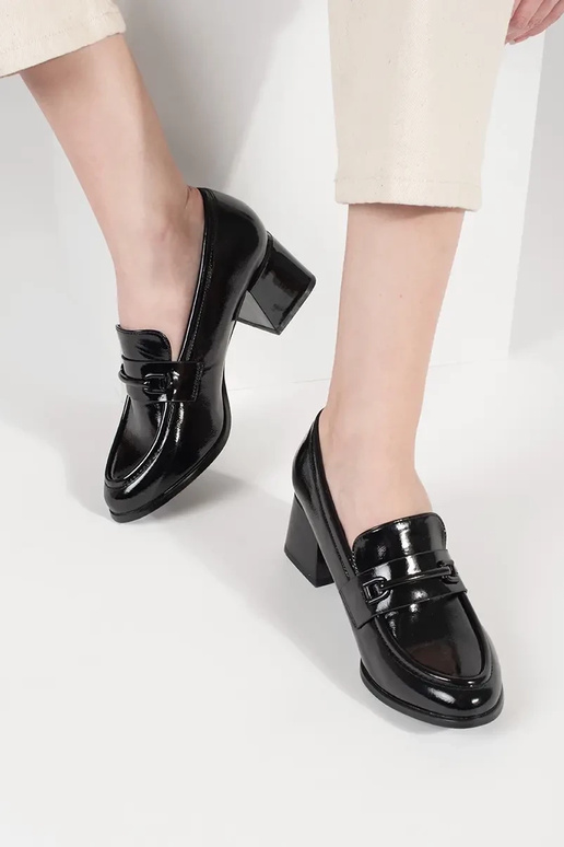 black shoes Inomens moccasins on...