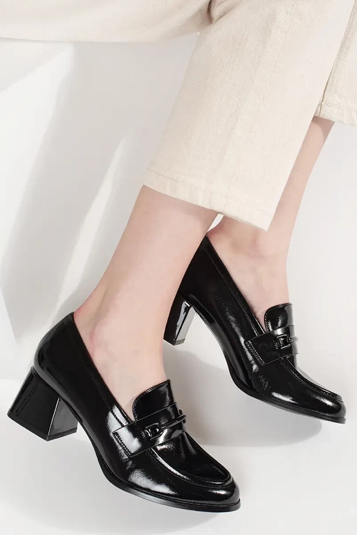 black shoes Inomens moccasins on...