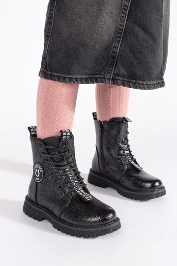 black laced boots insulated... 2