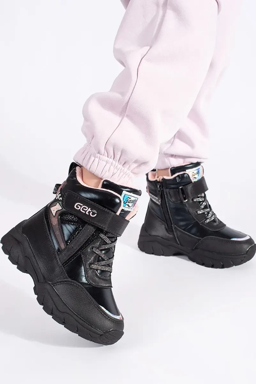 black trzeIniki girly on a thick sole black trzeIniki girly on a thick sole