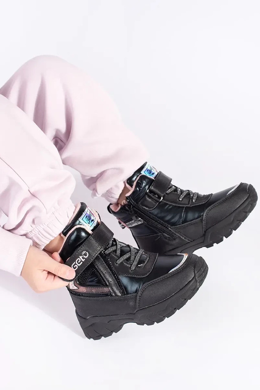 black trzeIniki girly on a thick sole black trzeIniki girly on a thick sole