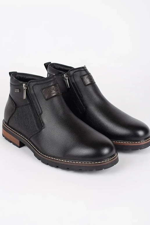 black insulated Chelsea boots mens