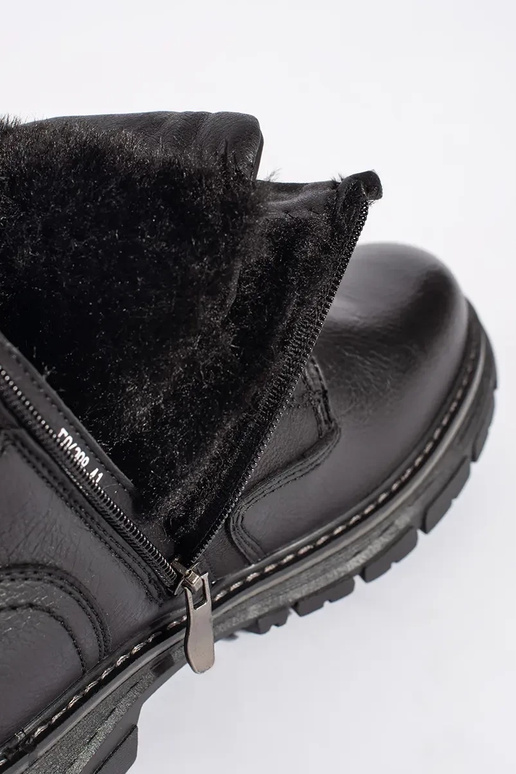 for men black boots laced insulated