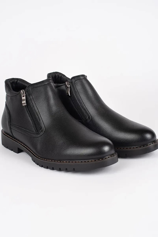 black Ininter boots mens insulated