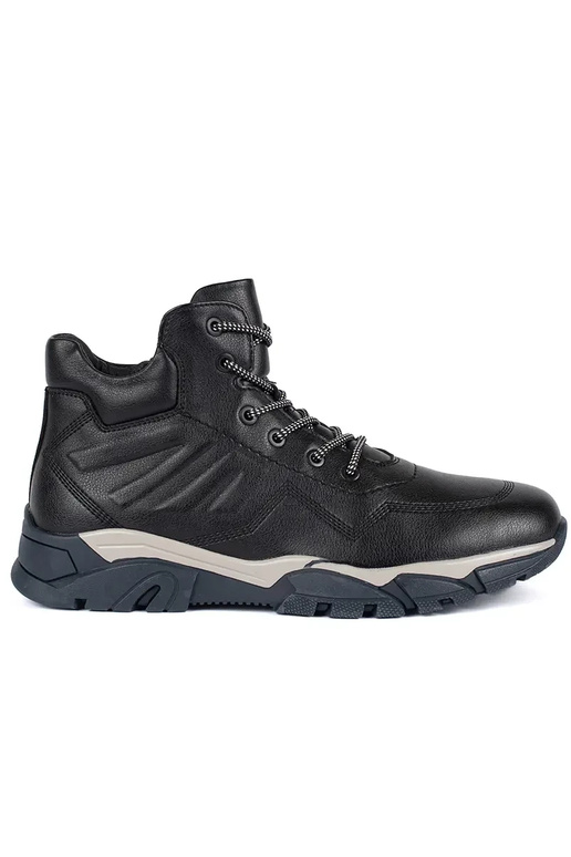for men black boots laced insulated