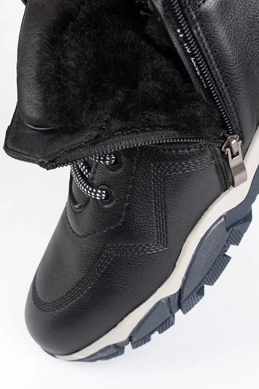 for men black boots laced insulated